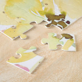 Auch dieses muss die Farbe Rosa Blauer Wasserfarbe Puzzle (Seite)