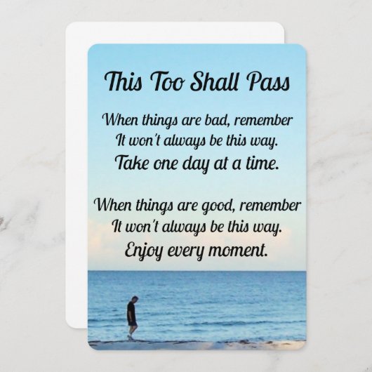 "Auch dieses soll passieren" (Vorne/Hinten)