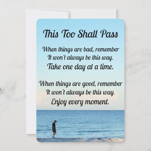 "Auch dieses soll passieren" (Vorderseite)