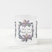 "Auch dieses soll passieren" Wasserfarbenlily-Kran Mattglastasse (Mittel)