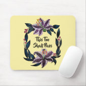 "Auch dieses soll passieren" Wasserfarbenlily-Kran Mousepad (Mit Mouse)