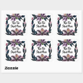 "Auch dieses soll passieren" Wasserfarbenlily-Kran Quadratischer Aufkleber (Blatt)