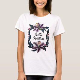"Auch dieses soll passieren" Wasserfarbenlily-Kran T-Shirt