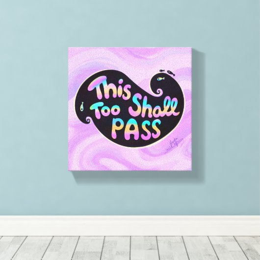 Auch dieses wird passieren Wave Stretched Canvas P Leinwanddruck (Insitu (Holzboden))