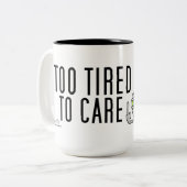 Auch ermüdet zur Sorgfalt: Schäumend die Zweifarbige Tasse (Vorderseite Links)