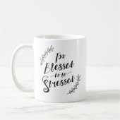 Auch gesegnet, um betonte christliche Typografie Kaffeetasse (Links)