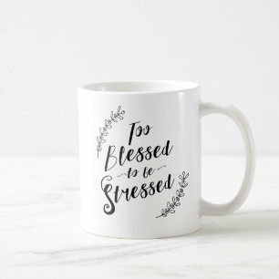 Auch gesegnet, um betonte christliche Typografie Kaffeetasse