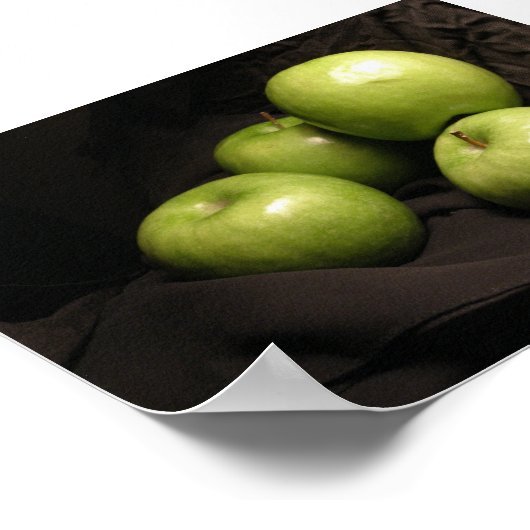 Auch Grüne Äpfel Poster (Ecke)