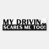 Auch ich fahre Narben! Funny Autoaufkleber (Vorne)