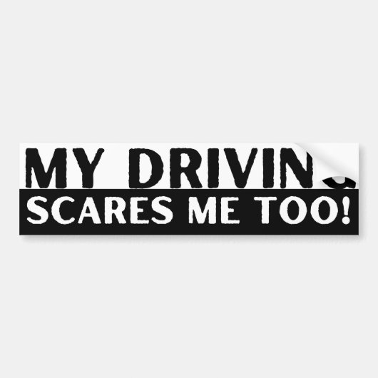 Auch ich fahre Narben! Funny Autoaufkleber (Vorne)