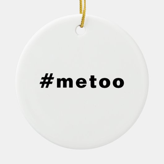 Auch ich, #metoo, Stolz Schwarz-weiß Keramik Ornament (Vorne)