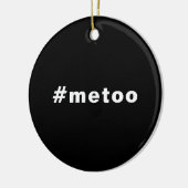 Auch ich, #metoo, Stolz Schwarz-weiß Keramik Ornament (Links)
