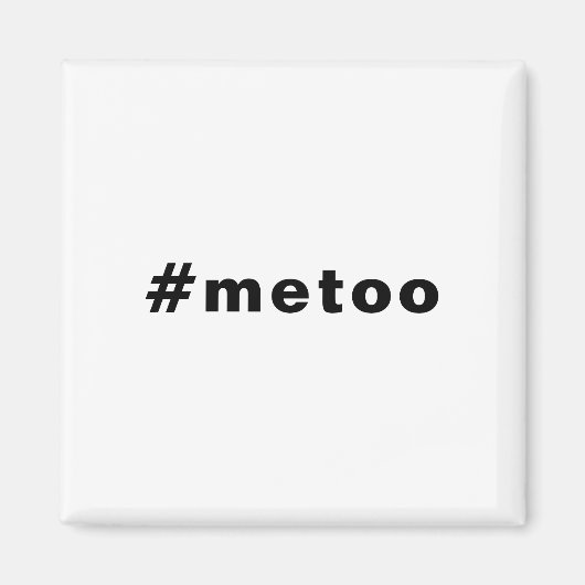 Auch ich, #metoo, Stolz Schwarz-weiß Magnet (Vorne)