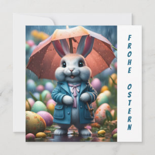 Auch im Regen werden Ostereier versteckt Einladung