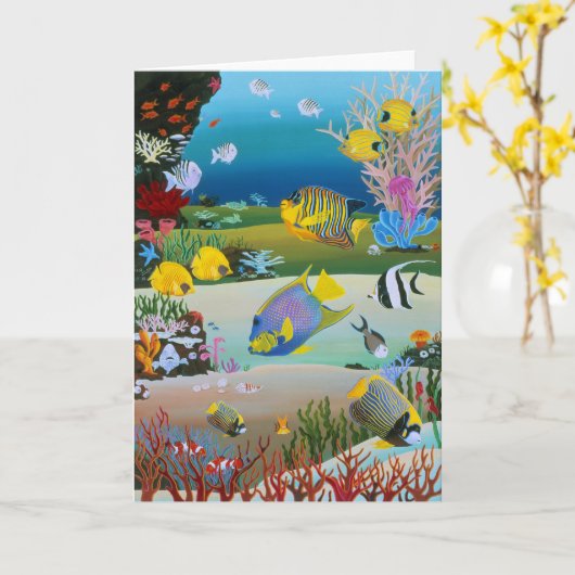 Auch Korallenriff Karte (Gelbe Blume)