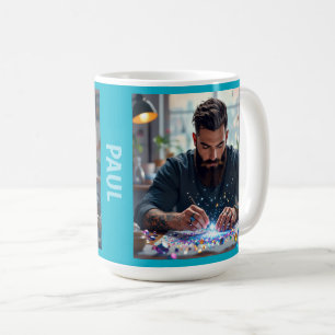 Auch Männer lieben Diamant-Kunst Kaffeetasse