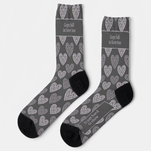 Auch Männer verlieben sich, Dunkelgrau Socken (Linkes Detail)
