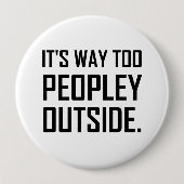 Auch Peopley Außenseite Introvert lustiges Button (Vorderseite)