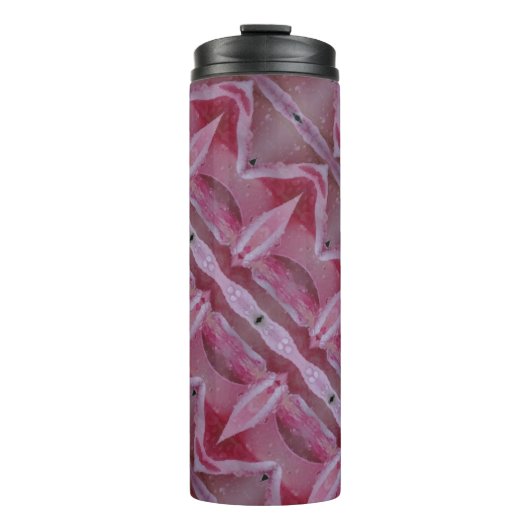 Auch Pink Tulip Ikat Thermosbecher (Vorderseite)