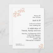 Auch rund Q (Mandarine) 4,25x5,5 Einladung (Vorne/Hinten)