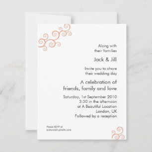 Auch rund Q (Mandarine) 4,25x5,5 Einladung