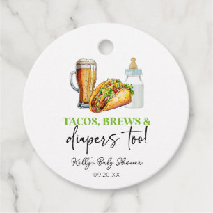 Auch Tacos braut und spuckt! Babyparty Geschenkanhänger
