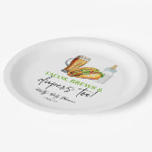 Auch Tacos braut und spuckt! Babyparty Pappteller (Schrägansicht)