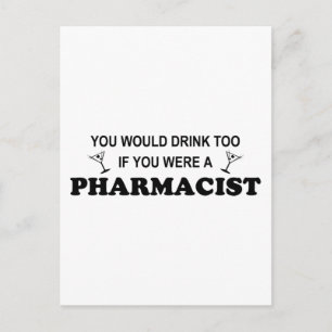 Auch trinken - Apotheker Postkarte