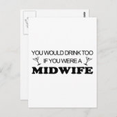 Auch trinken - Hebamme Postkarte (Vorne/Hinten)