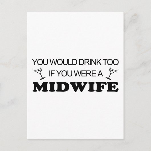 Auch trinken - Hebamme Postkarte (Vorderseite)
