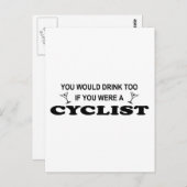 Auch trinken - Radfahrer Postkarte (Vorne/Hinten)