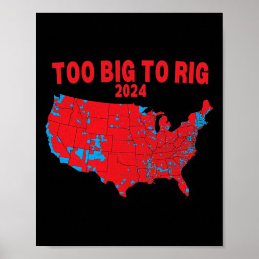 Auch Trump 312 Red Election Map 2024 Wahlplan Poster (Vorne)