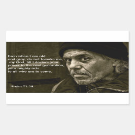 Auch wenn ich alt bin, vergesst mich nicht, mich a rechteckiger aufkleber