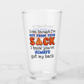 Auch wenn ich nicht aus deinem Sack bin, weiß ich, Glas (Vorderseite)