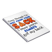 Auch wenn ich nicht aus deinem Sack bin, weiß ich, Notizblock (Rechte Seite)