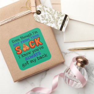 Auch wenn ich nicht aus deinem Sack bin, weiß ich, Quadratischer Aufkleber