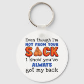 Auch wenn ich nicht aus deinem Sack bin, weiß ich, Schlüsselanhänger (Rückseite)