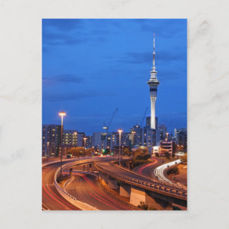 Auckland City at Dusk Postkarte