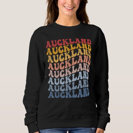 Auckland City Groovy Retro Sweatshirt (Vorderseite)