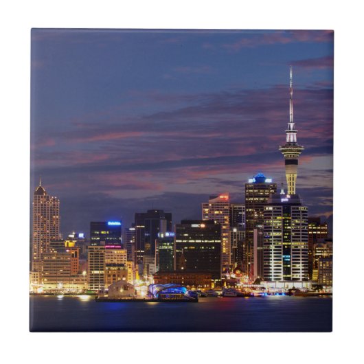 Auckland City Skyline Fliese (Vorderseite)