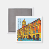 Auckland Ferry Building Pop Art Retro Magnet (Vorderseite/Rückseite)