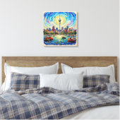Auckland Hafen Skyline Radiance Leinwand Kunst (Insitu (Schlafzimmer))