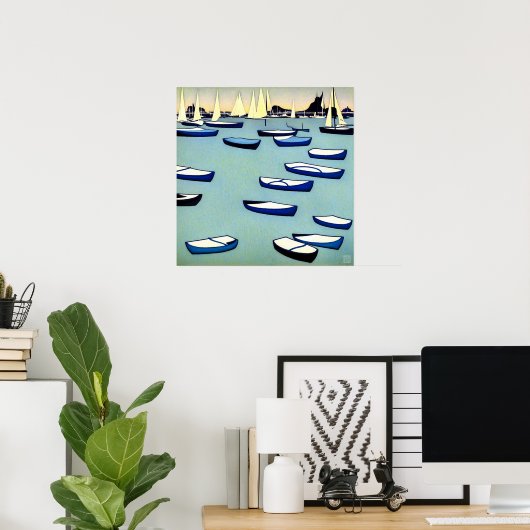 Auckland Harbor - Leinwand Art Print Poster (Heimbüro)