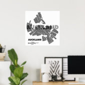 Auckland Map Poster (Heimbüro)