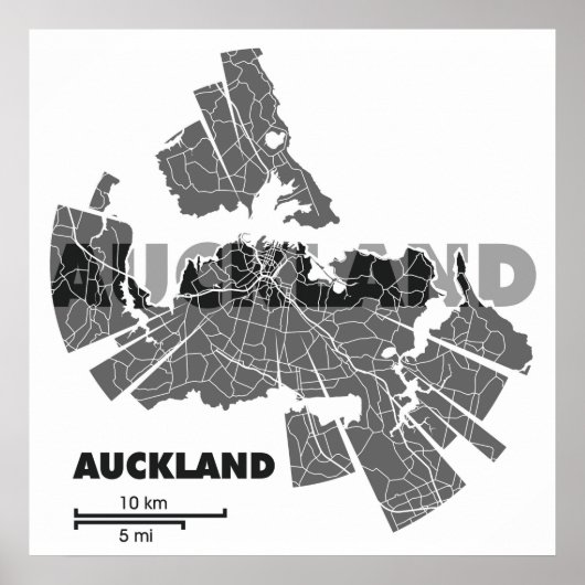 Auckland Map Poster (Vorne)