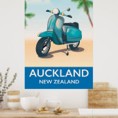 Auckland neues Zealand-Reiseplakat Poster (Küche)