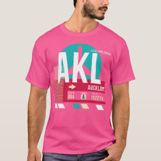 Auckland Neuseeland AKL Airport Code Gepäckmarke T-Shirt