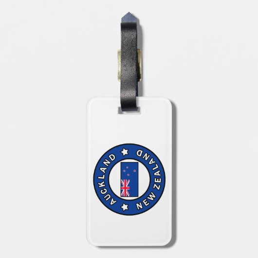 Auckland Neuseeland Gepäckanhänger (Rückseite vertikal)