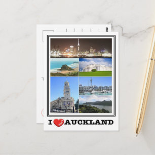 Auckland - Neuseeland - Ich liebe - Postkarte