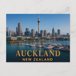 Auckland Neuseeland Küsten Reiseziel Postkarte